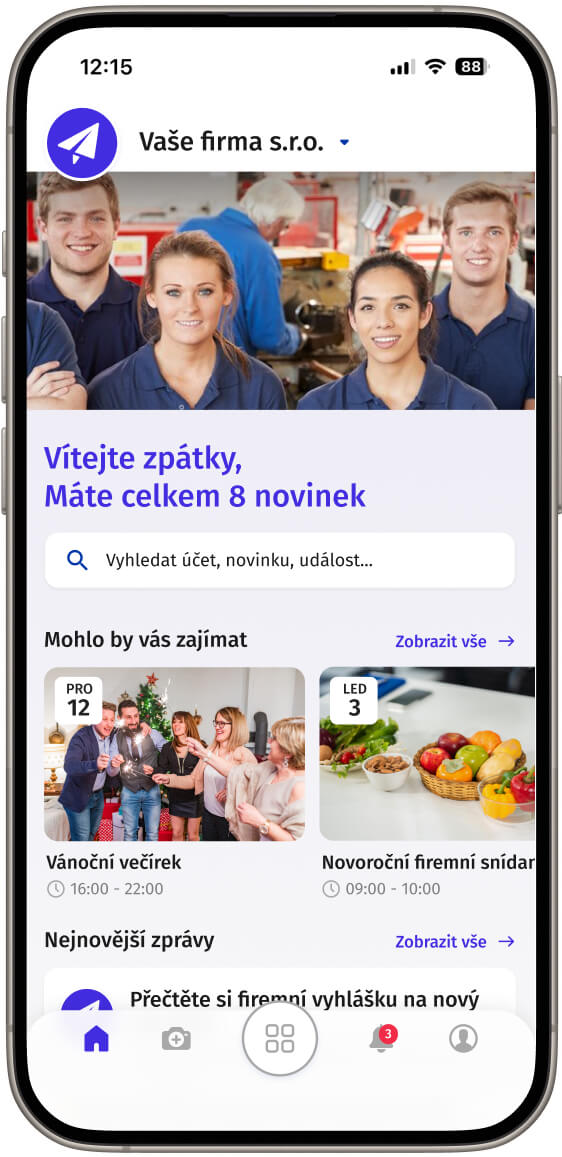 Firemná aplikácia vo vašich farbách